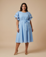 Robe fluide bleu ciel