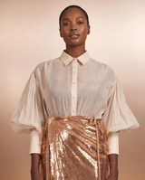 Jupe portefeuille ajustable à sequins