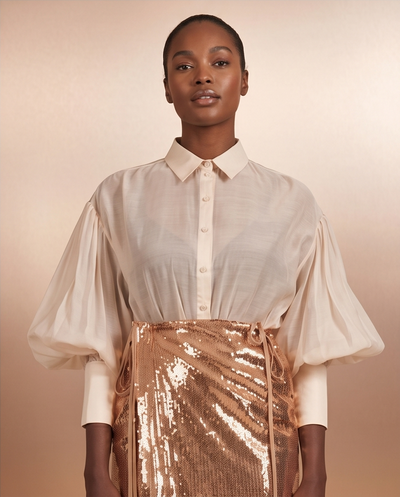 Jupe portefeuille ajustable à sequins