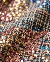 Robe tweed à sequins