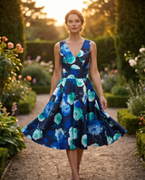 Robe à fleurs en soie sauvage