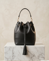 Sac bourse noir cuir Togo