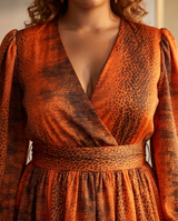Robe courte imprimée animal