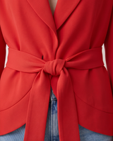 Veste corail avec ceinture