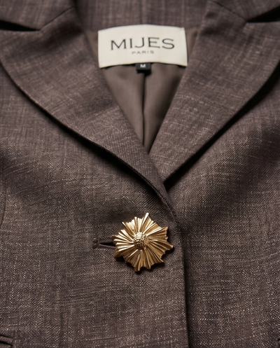 Veste en lin marron