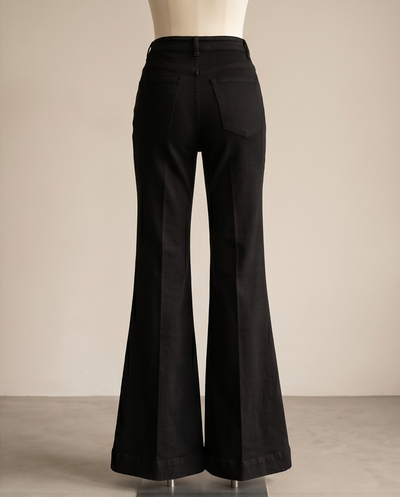 Jeans taille haute flare noir