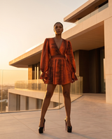 Robe courte imprimée animal