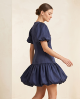 Robe ballon bleu profond
