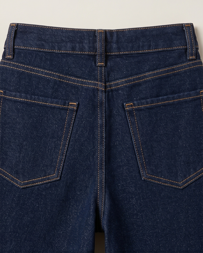 Jeans taille haute ballon brut