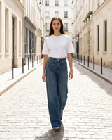 Jean coupe large taille haute