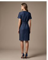 Robe droite denim brut