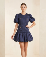 Robe ballon bleu profond