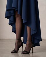 Midnight blue asymmetrical dress 