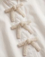 Chemise blanche en popeline avec noeud