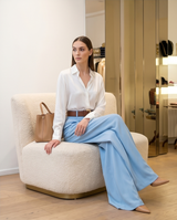 Pantalon palazzo bleu
