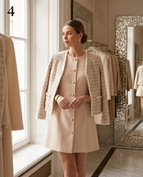 Veste en tweed multicolore
