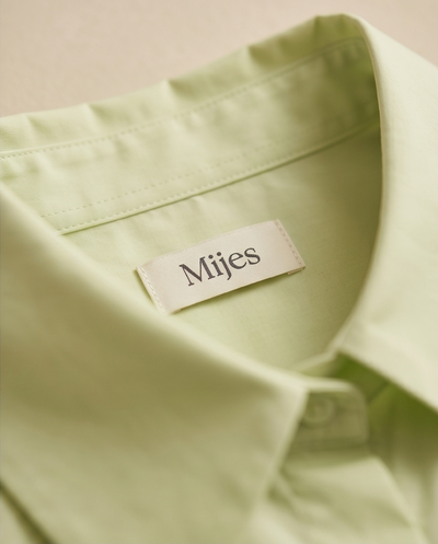 Chemise courte vert sauge