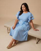 Robe fluide bleu ciel