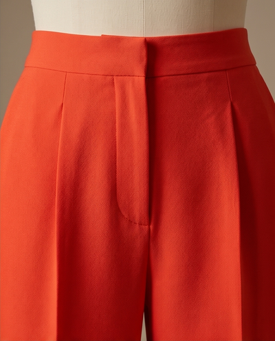 Pantalon crepe orange