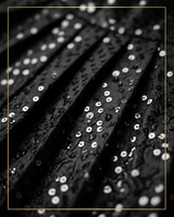Jupe noir a sequins brodé