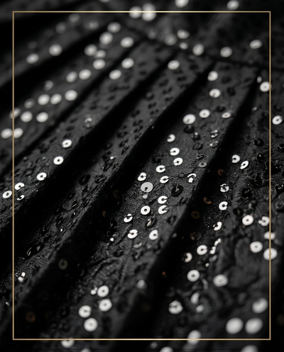 Jupe noir a sequins brodé