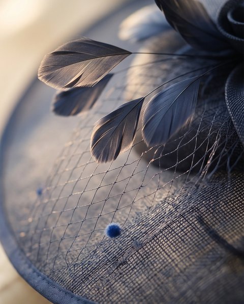 Chapeau bleu plume