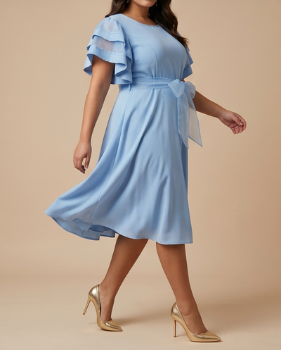 Robe fluide bleu ciel