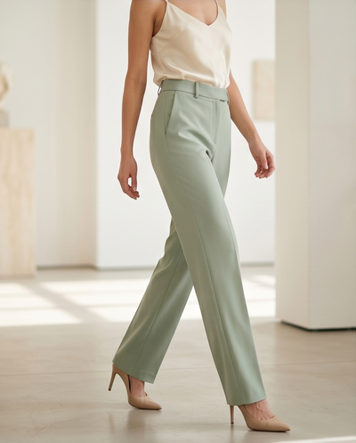Pantalon vert sauge