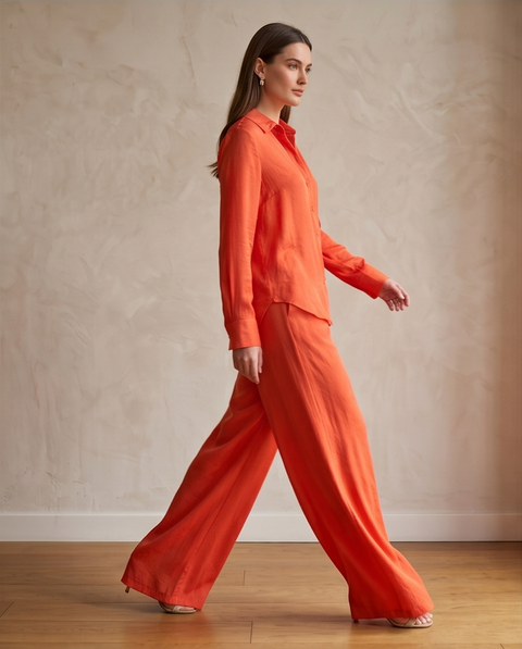 Ensemble rouge orangé