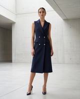 Robe veste marine sans manche