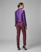 Ensemble soie sauvage/jacquard