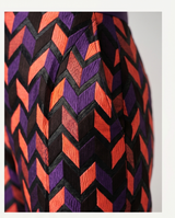 Pantalon en soie motifs géométriques