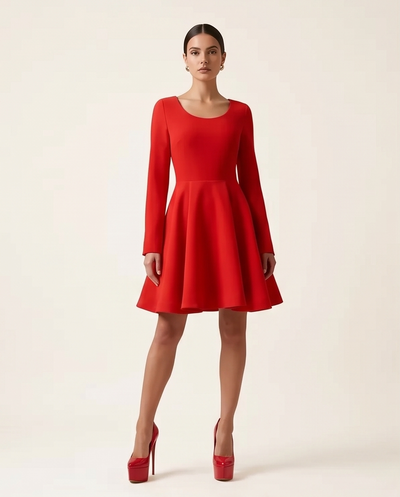 Majestic red skater dress 
