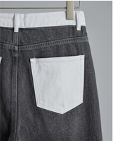 Jeans gris et blanc
