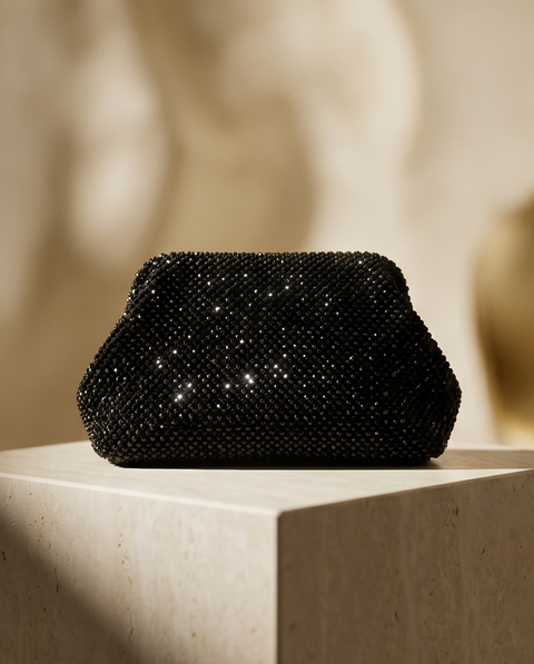 Pochette pierres noires