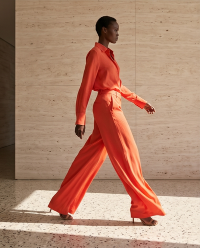 Ensemble rouge orangé