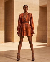 Robe courte imprimée animal
