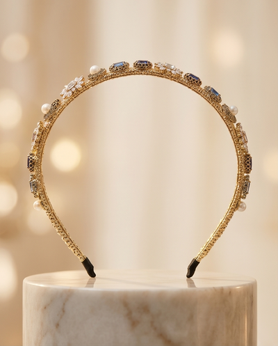 Couronne pierres bleues