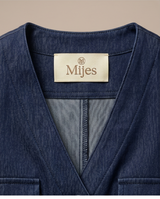 Robe droite denim brut