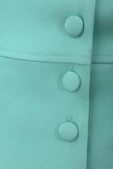 Blouse vert d’eau col carré
