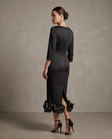 Robe fourreau froufrou