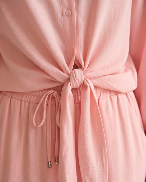 Ensemble fluide rose poudré