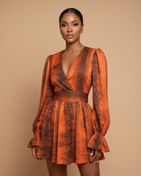 Robe courte imprimée animal
