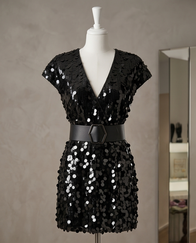 La petite robe noir à sequins