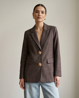 Veste en lin marron