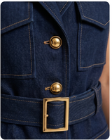 Ensemble gilet sans manches denim