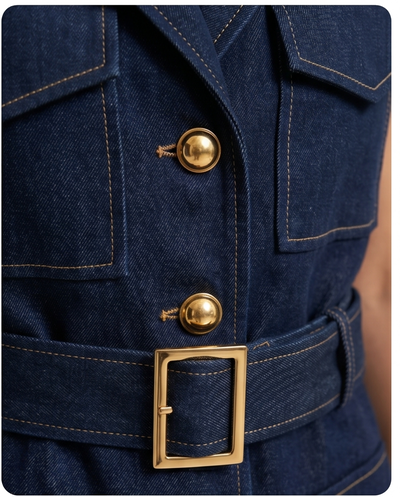 Ensemble gilet sans manches denim