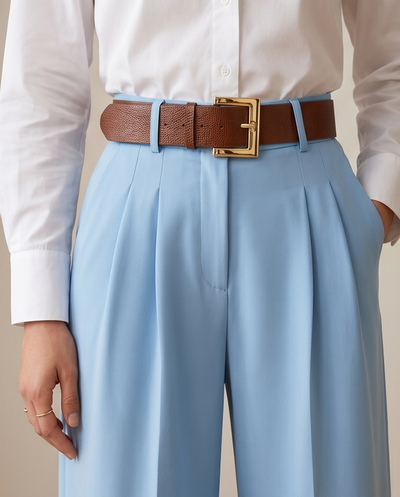 Pantalon palazzo bleu