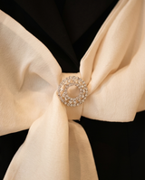 Robe bi-matière noir et blanc