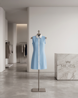 Robe façon chemise bicolore